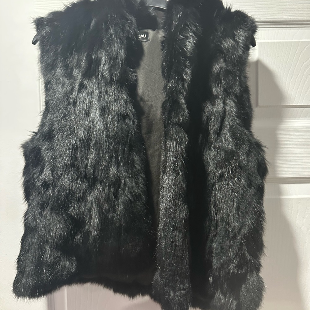 Black Rabbit Fur Vest